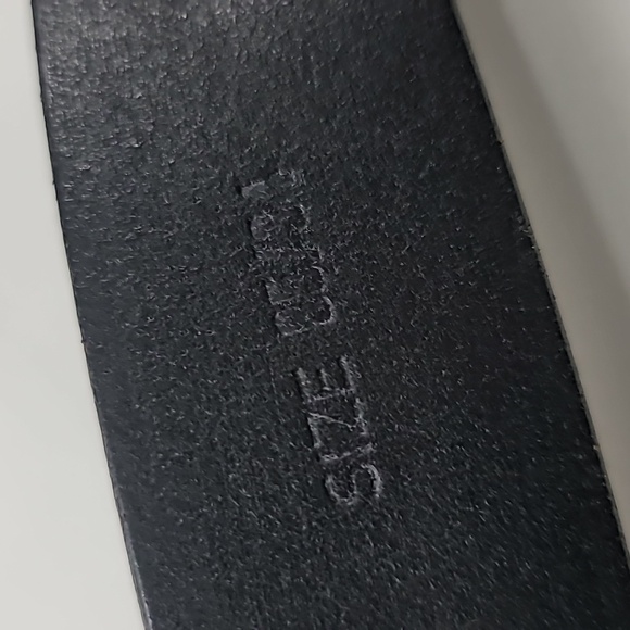 DIESEL 34 Vintage Y2K Black Leather Unisex Edgy Rocker Goth Silver Belt Buckle - Picture 11 of 16